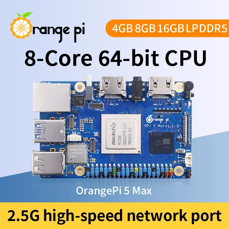 Orange Pi 5 Max 8GB / 16GB RAM - Orange Pi 5 Max Rk3588 reseña y precio