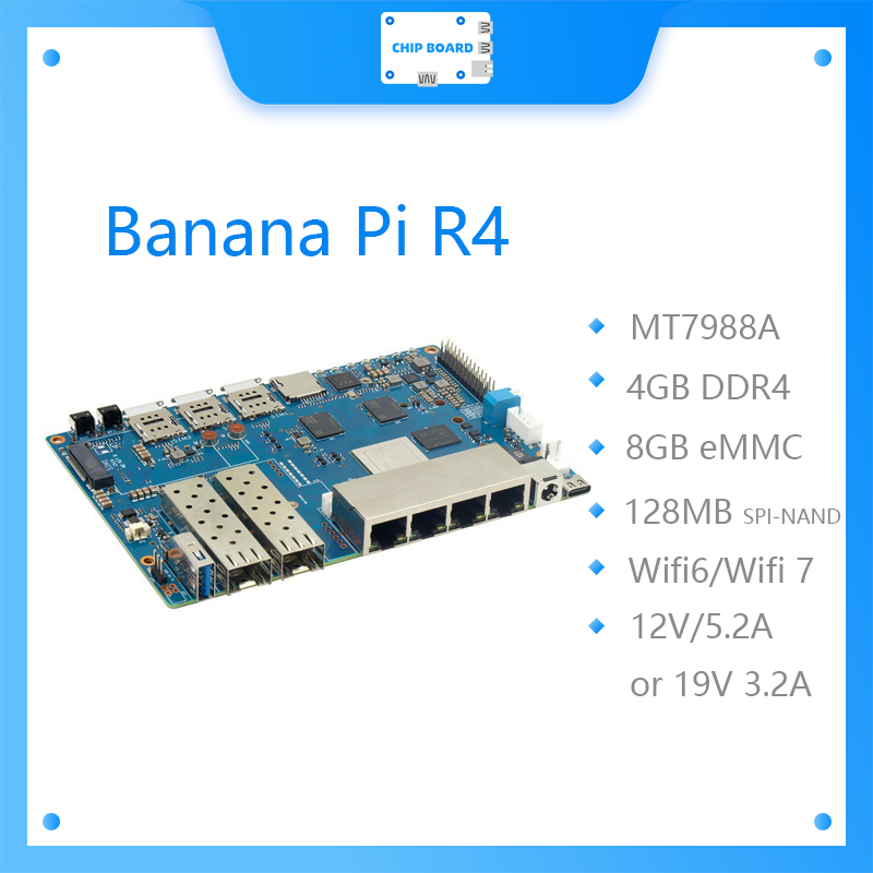 Placa Banana Pi BPI R4 Wifi 7  - Bananapi Bpi R4 Wifi 7 reseña y precio